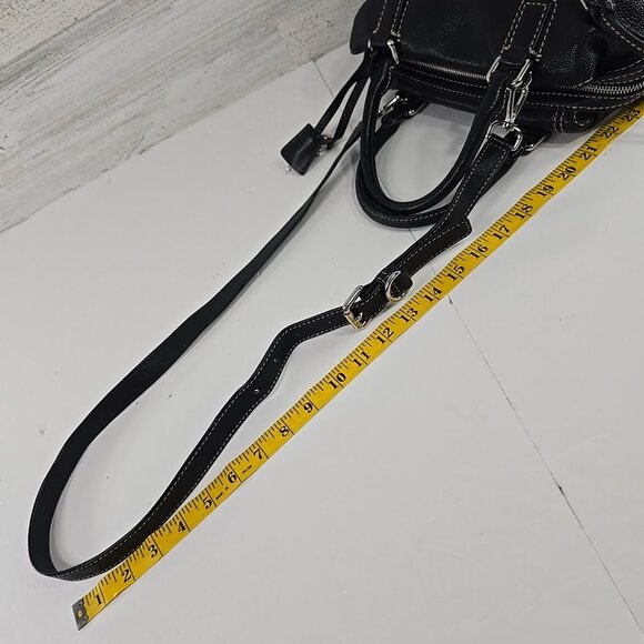 MICHAEL MICHAEL KORS ABBY MEDIUM BLACK LEATHER SATCHEL BAG CROSSBODY STRAP *VGC* - Picture 16 of 16